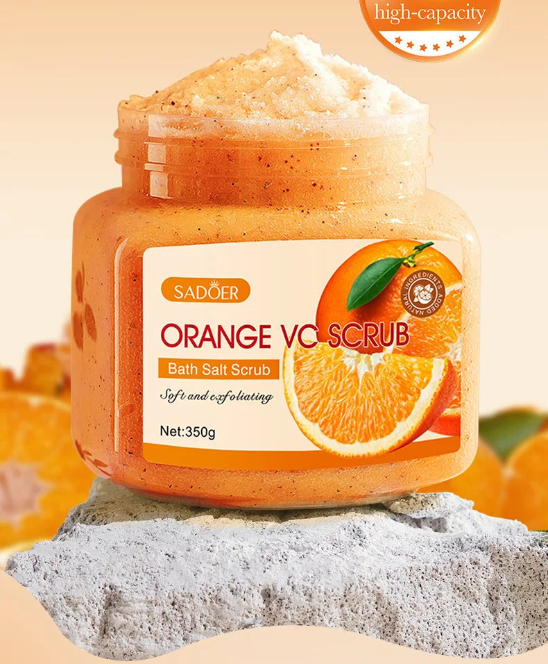 350g Body Bath Scrub, with Gentle and Fine Exfoliating Particles That Can Clean Dirt and Oil from the Skin, Improve Rough Skin Texture, Make the Skin Bright, and Give It a Silky, Smooth, and Radiant Feel - Home Care