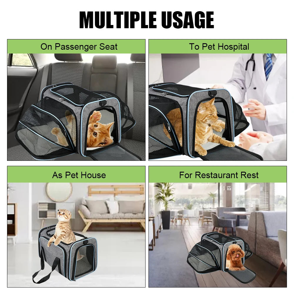 Portable Pet Carrier Bag Pet Supplies Cat Travel Bag Dogs Cats Ventilate Transport Bag Breathable