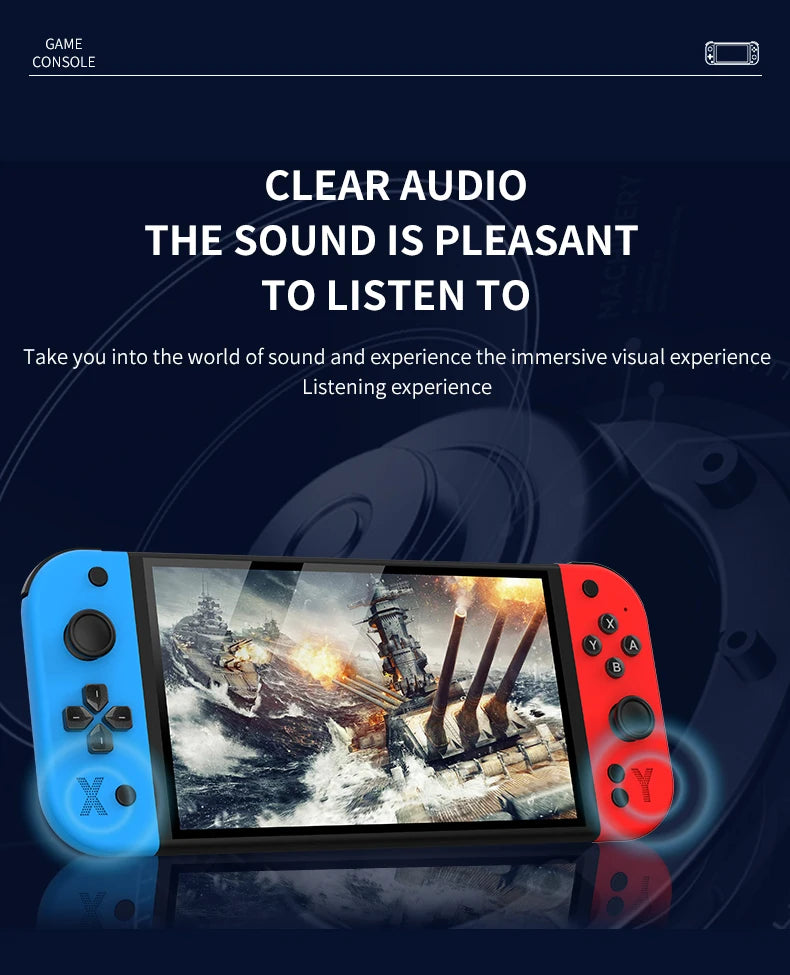 G90 Retro Handheld Game Console Built-in Mass Classic Arcade Games HD Large Screen Support Connect TV Portable Gaming Console Gi