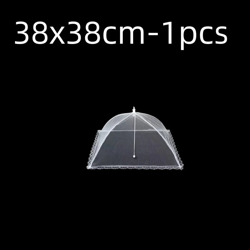 Kitchen Food Cover Foldable Anti Fly Mosquito Mesh Cover Picnic Dinner Table Umbrella Style Tent Cover Kitchen Gadgets
