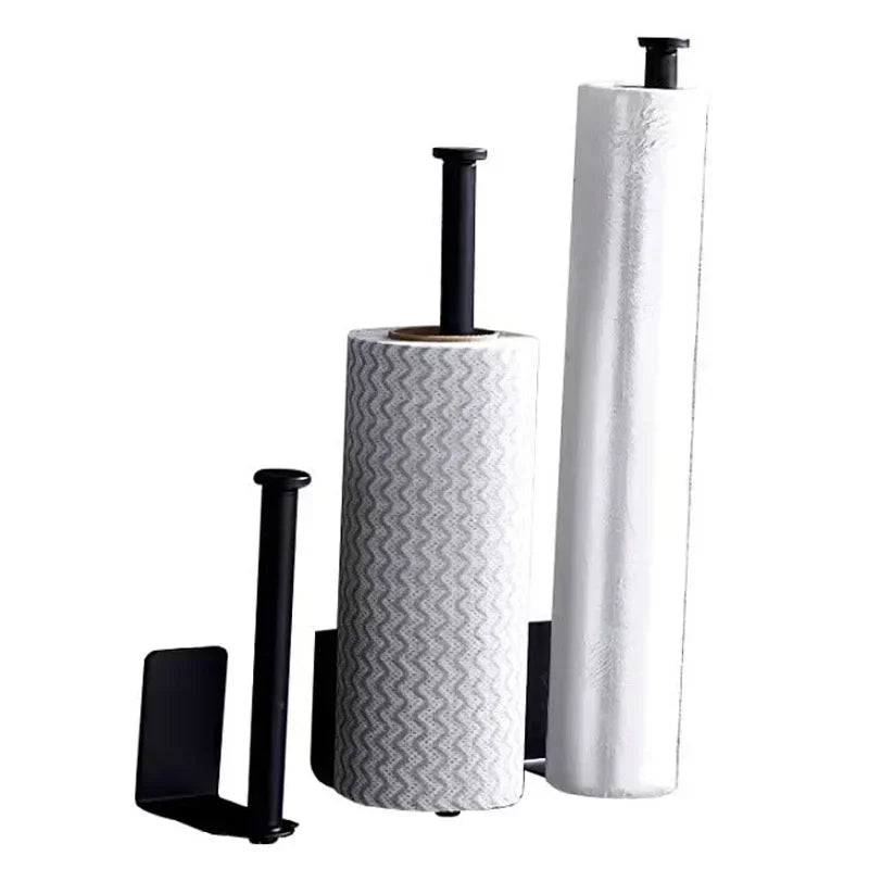 Adhesive Paper Towel Holder For Kitchen Napkin Rack Toilet Paper Holder Tissue Dispenser Cabinet Storage Bathroom Accessories