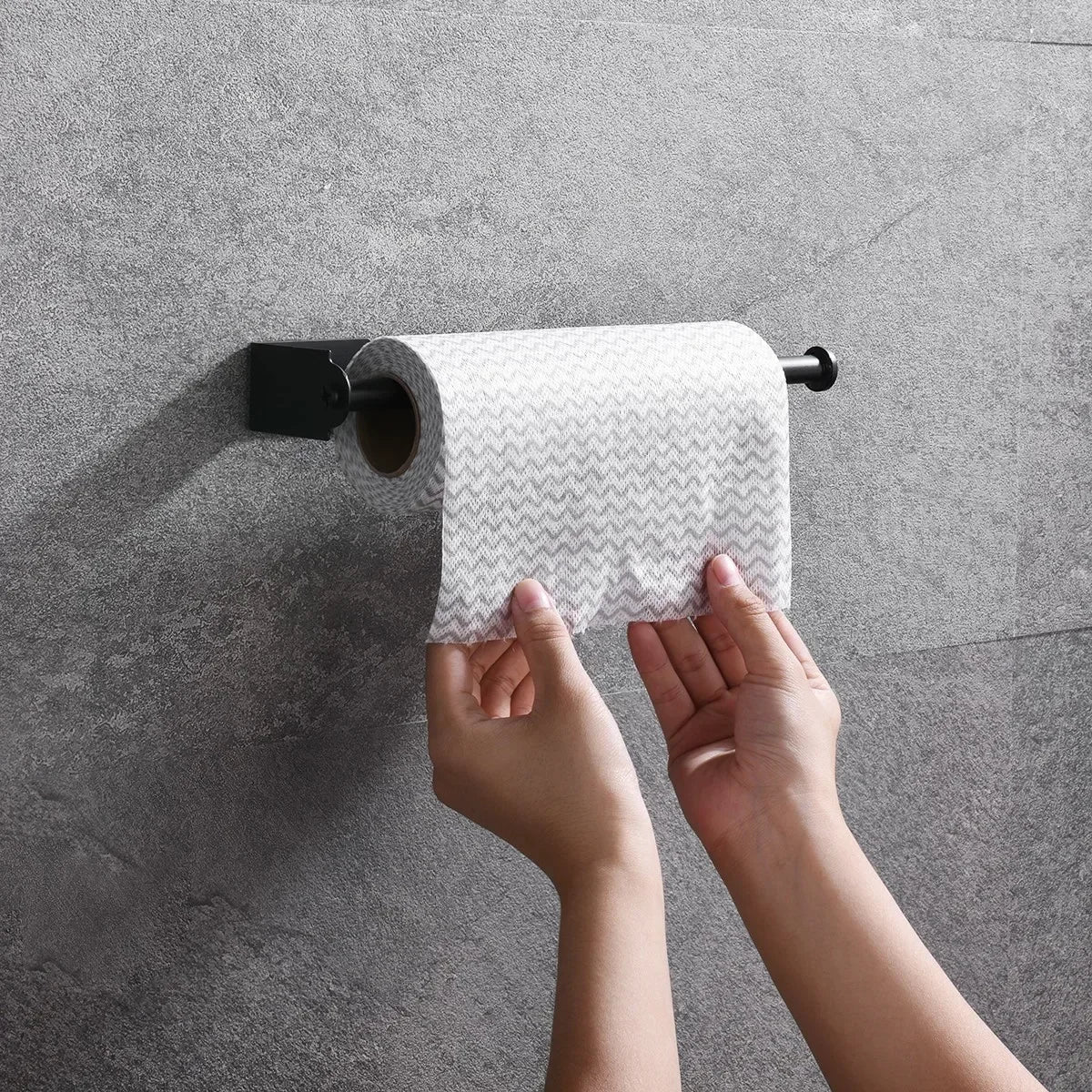 Adhesive Paper Towel Holder For Kitchen Napkin Rack Toilet Paper Holder Tissue Dispenser Cabinet Storage Bathroom Accessories