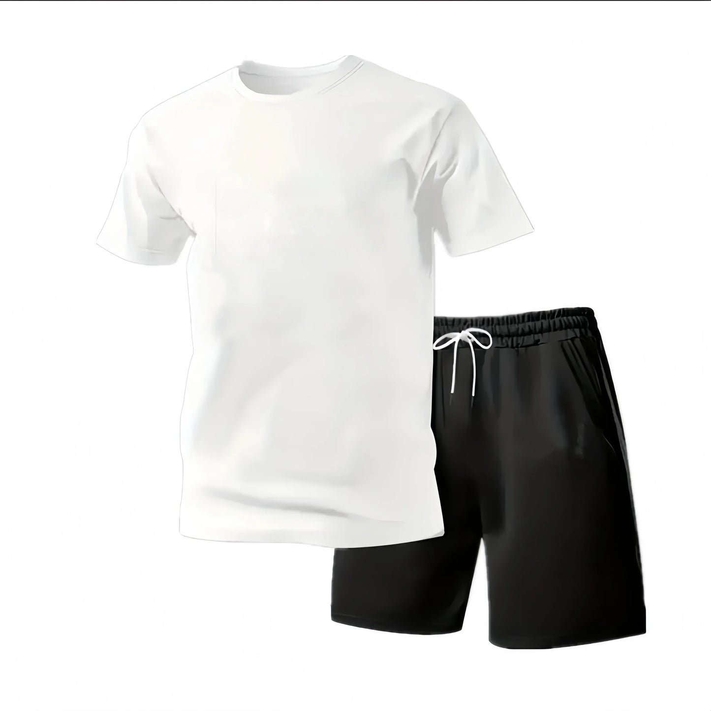 Men's Two-piece Sportswear Short Sleeved T-shirt and Pants Set Running and Fitness Sportswear 2026 Summer Big Discount