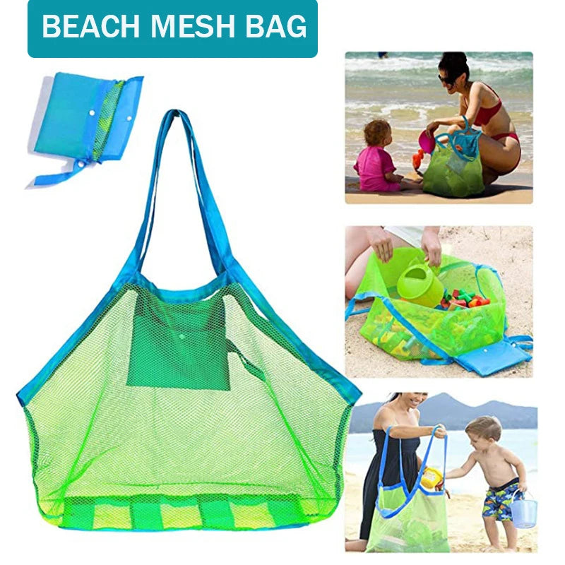 Protable Beach Bag Anti-sand Net for Kids Beach Toy Towel Storage Mesh Travel Large Capacity Toy Outdoor Waterproof Storage Bags