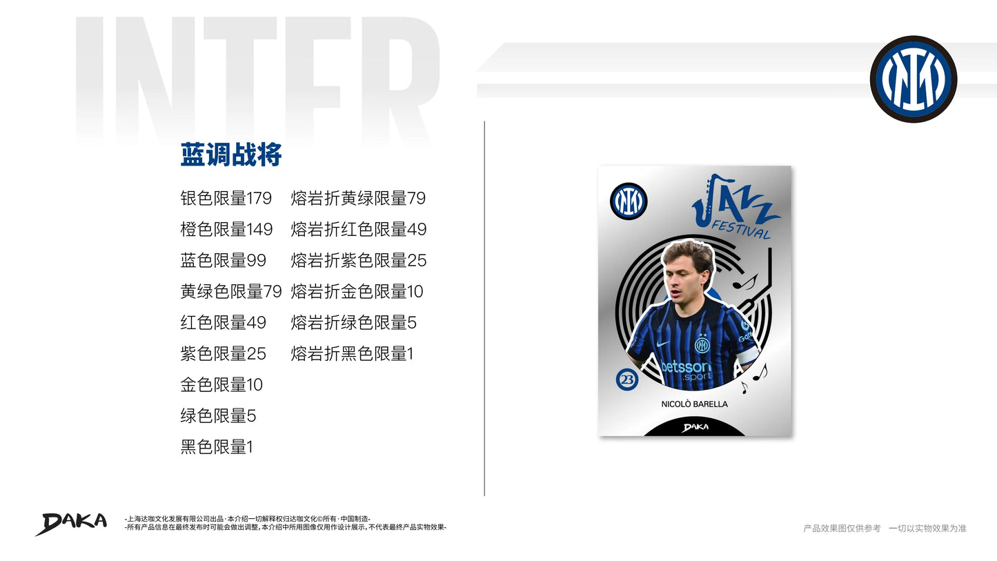 Genuine Daka 2025-26 Top Audience Series Internazionale Milano Real Madrid Barcelona Collection Card Football Club Official Box