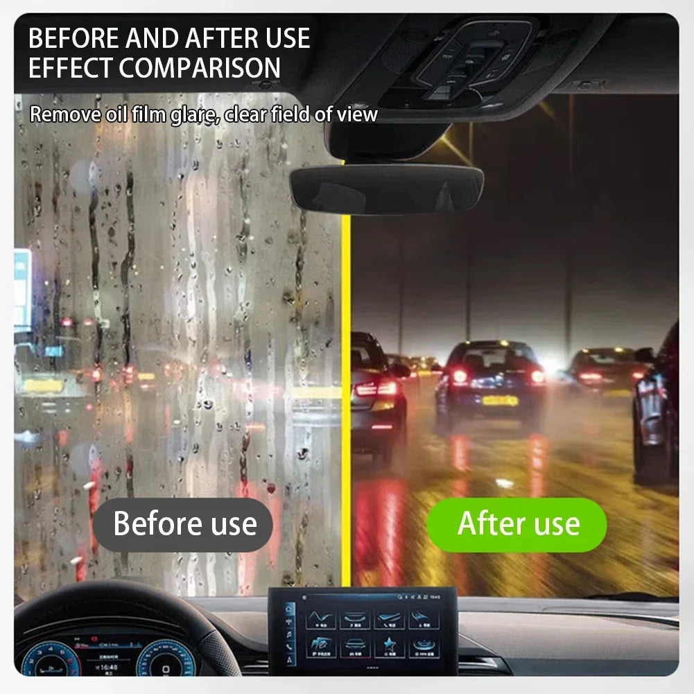 Car oil film cleaning agent, window front windshield rainproof and anti fog agent, coating remover Accessories