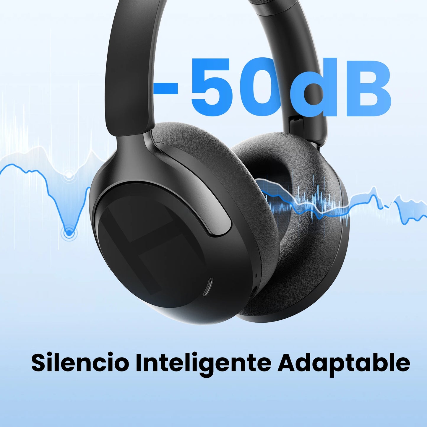 HAYLOU S40 ANC Wireless Headphone 50dB Noise Canceling Hi-Res 3D Spatial Audio Earphone with LDAC Bluetooth 6.0 Over Ear Headset