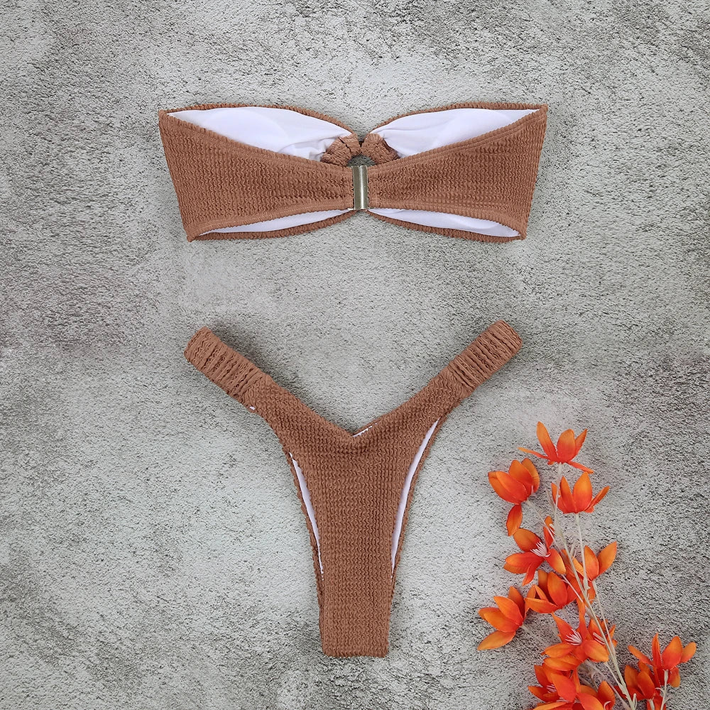 Sexy Bikini 2026 Swimsuit Women Swimwear Push Up Bikini Set Thong Brazilian Bathing Suit Beach Wear Biquini Bather Female
