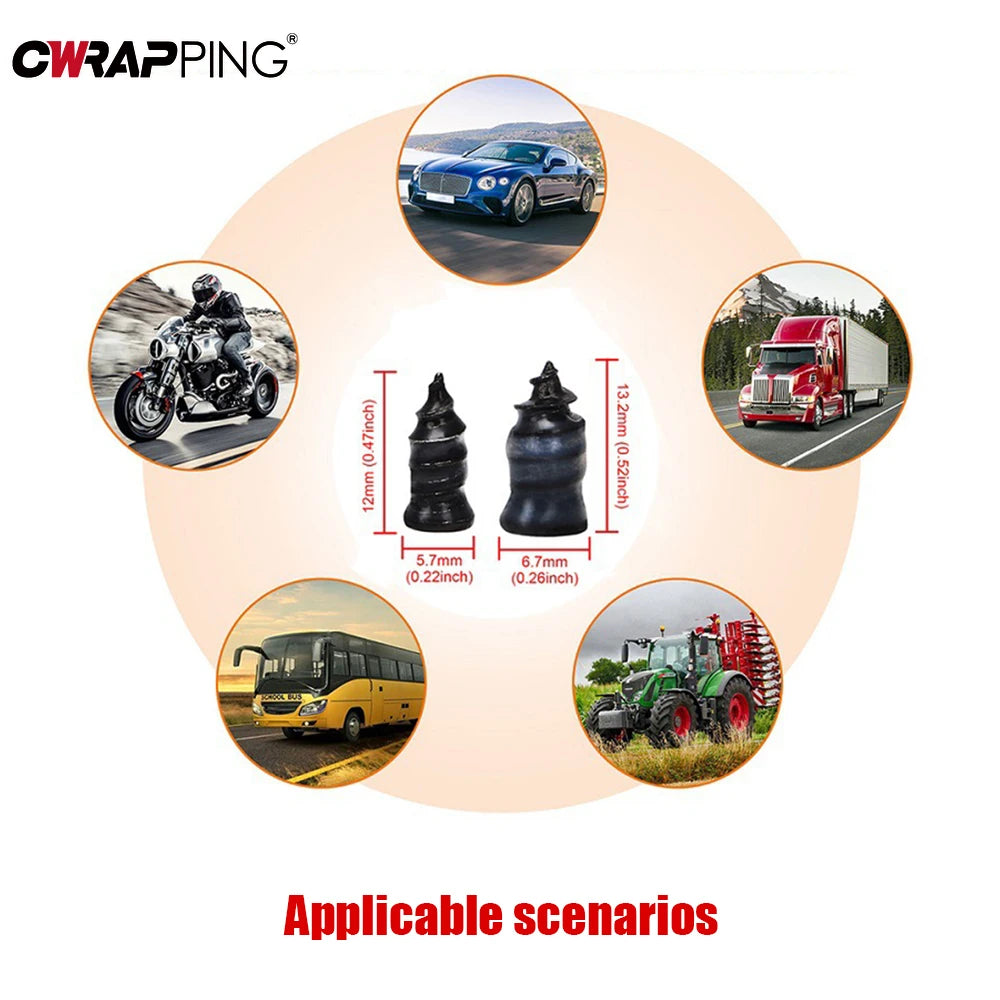 Car Motorcycle Vacuum Tyre Repair Nails 10-60pcs Truck Scooter Bike Tire Puncture Repair Tools Rubber Metal Nails Accessories