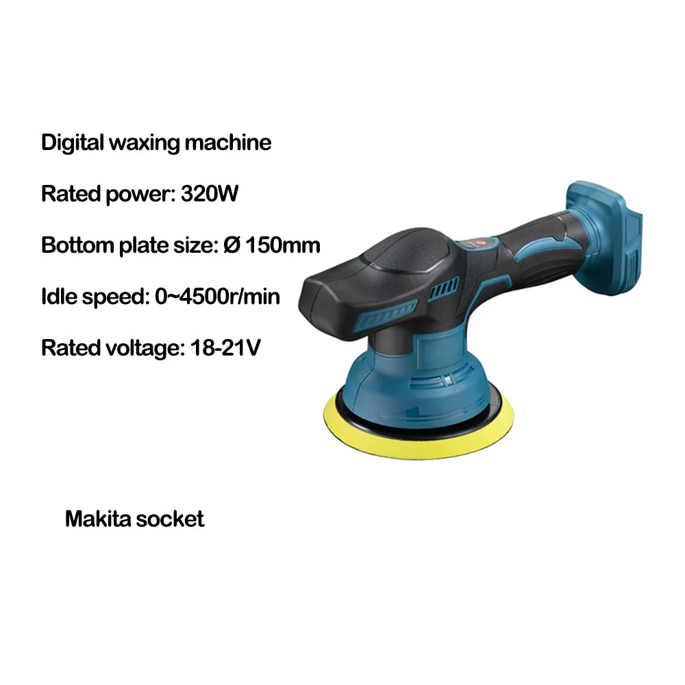 Cordless Car Polisher 8 Gears Adjustable Auto Electric Waxing Sanding Sealing Glaze Tool Fit Dewalt/Milwaukee/makita 20V Battery