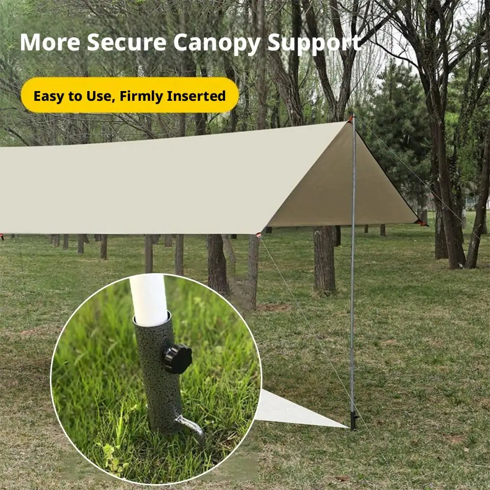 Black Diamond Sun Umbrella Inserted Beach Fishing Gear Yard Umbrella Base Two Feet Nailed for Sitting