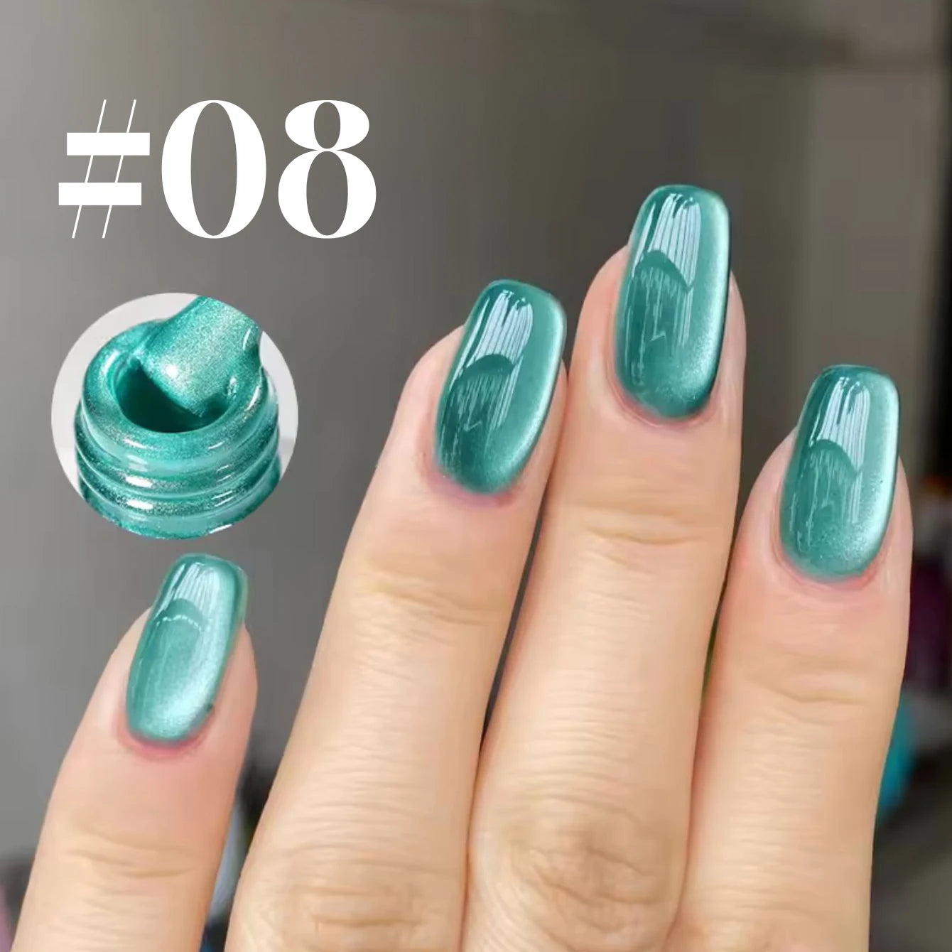 12ML 1-21pcs Toe Selling Whitening Glass Bead Cat Eye Gel Nail Polish Black Nails Nail Art Grey Cat Eye Nail Polish Cute Nails
