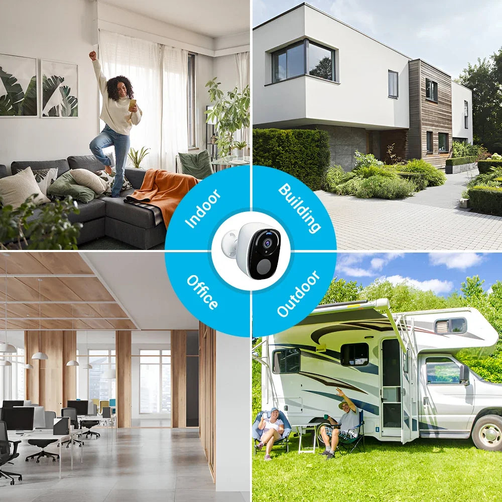 4G Security Cameras Wireless Outdoor 2K Rechargeable Battery Camera Home Surveillance No WiFi Needed PIR IP65 Work With O-kam Pr