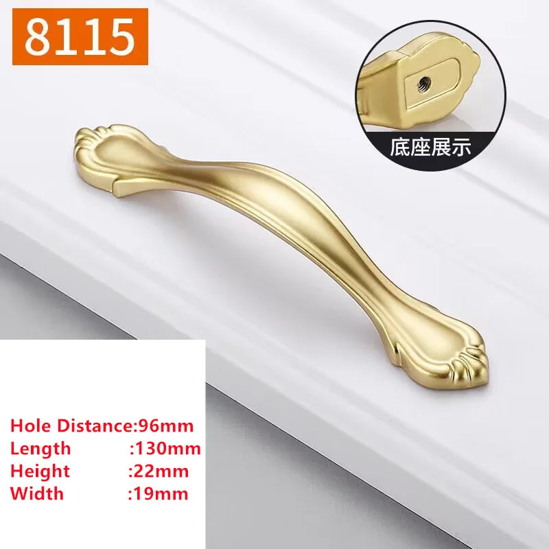 Handles Drawer Cabinet Furniture Kitchen Handles for Cabinet Knob Door Drawer Furniture Kitchen Knob Golden Simplicity Hardware