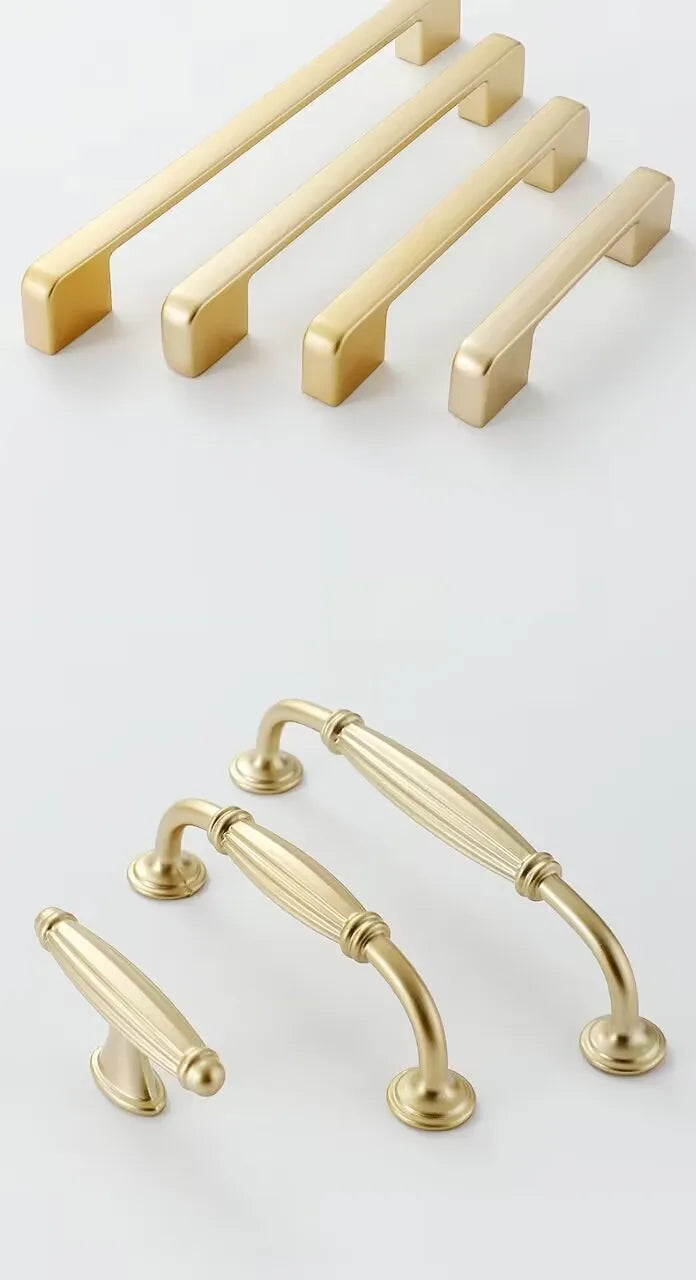 Handles Drawer Cabinet Furniture Kitchen Handles for Cabinet Knob Door Drawer Furniture Kitchen Knob Golden Simplicity Hardware