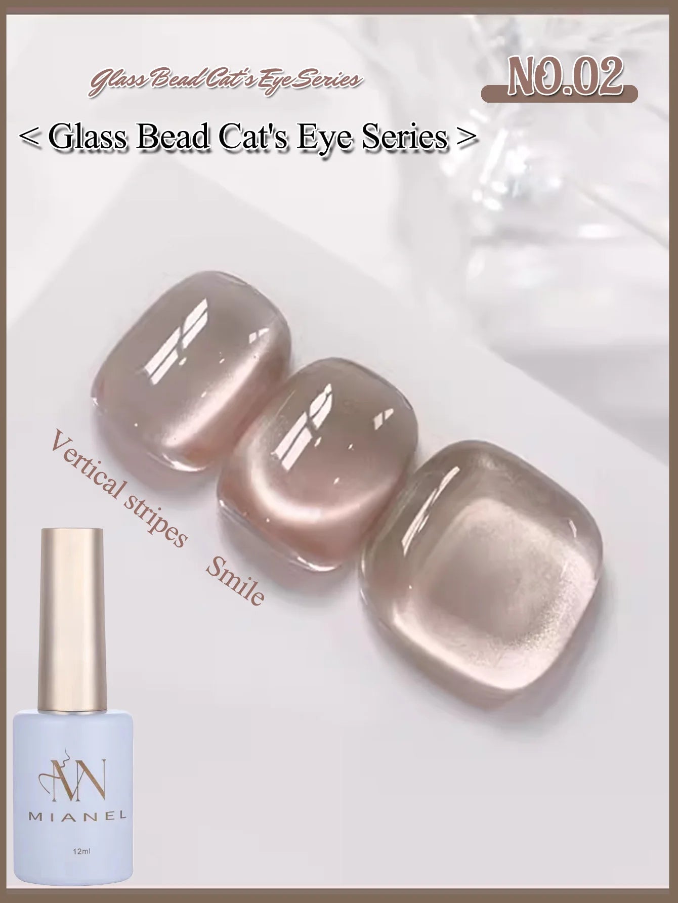 MIANEL 12ML Red Ocean Cat Eye Gel Nail Polish 2026 Top Selling Red Color Flash Glass Beads Cat Magnetic Gel Red Nails 1-9pcs