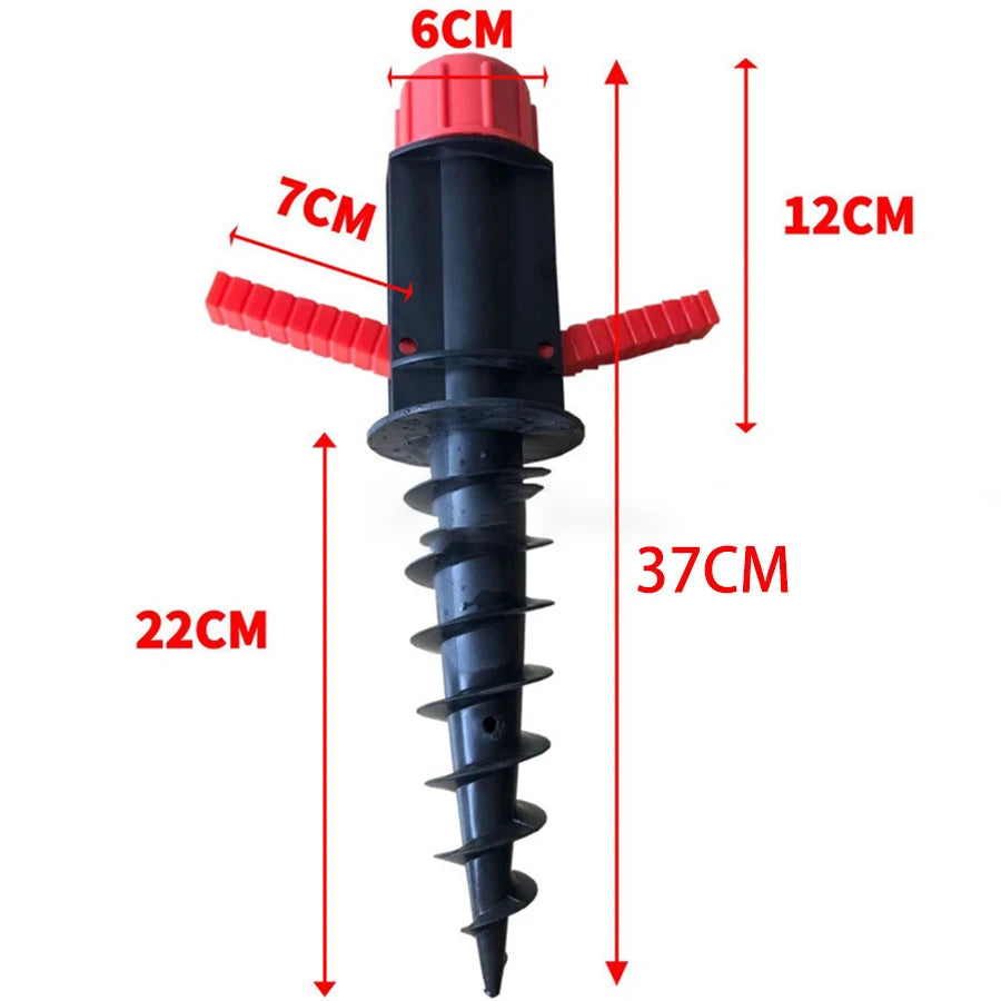 Creative Beach Umbrella Windproof Fixed Plastic Umbrella Insert Sun Umbrella Special Ground Insert Beach Umbrella Ground Fork