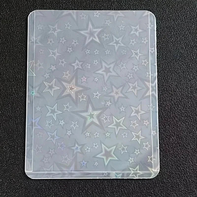 10pcs Flash Hard Plastic Card Sleeves Single Face Laser Trading Protectors Holder For Pokemon Game Baseball Football Sport Photo