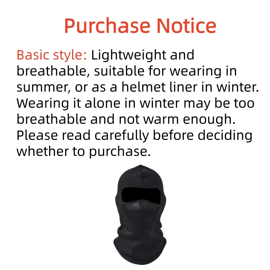 Summer/Winter Balaclava Cycling Full Face Mask Outdoor Sports Motorcycle Ski Fishing Hunting Mask Fleece Scarf Cap Bandana