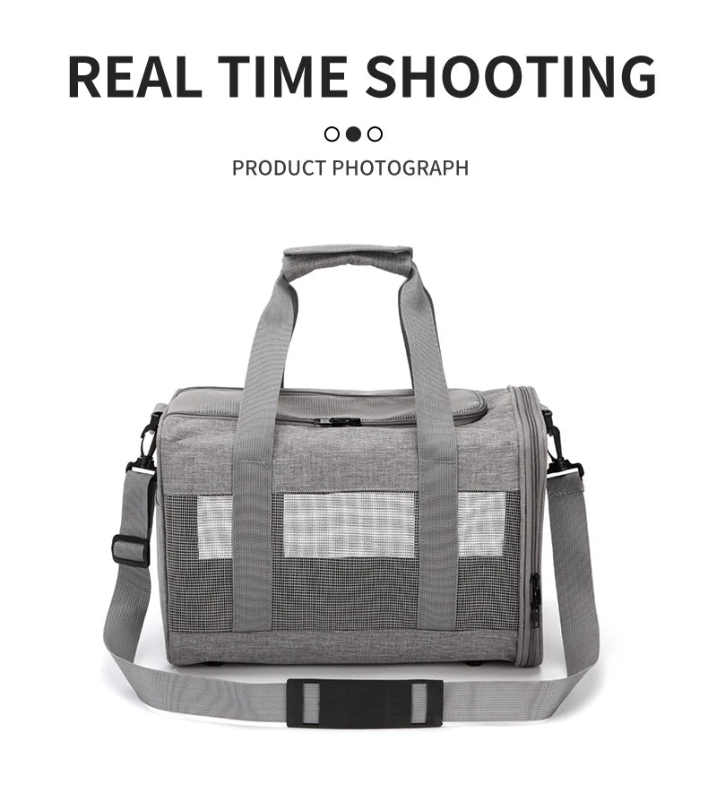 Pet Carrier Soft Travel Bag for Cats And Dogs Breathable Honeycomb Board Detachable Veterinary Cat Car Bag Support Board