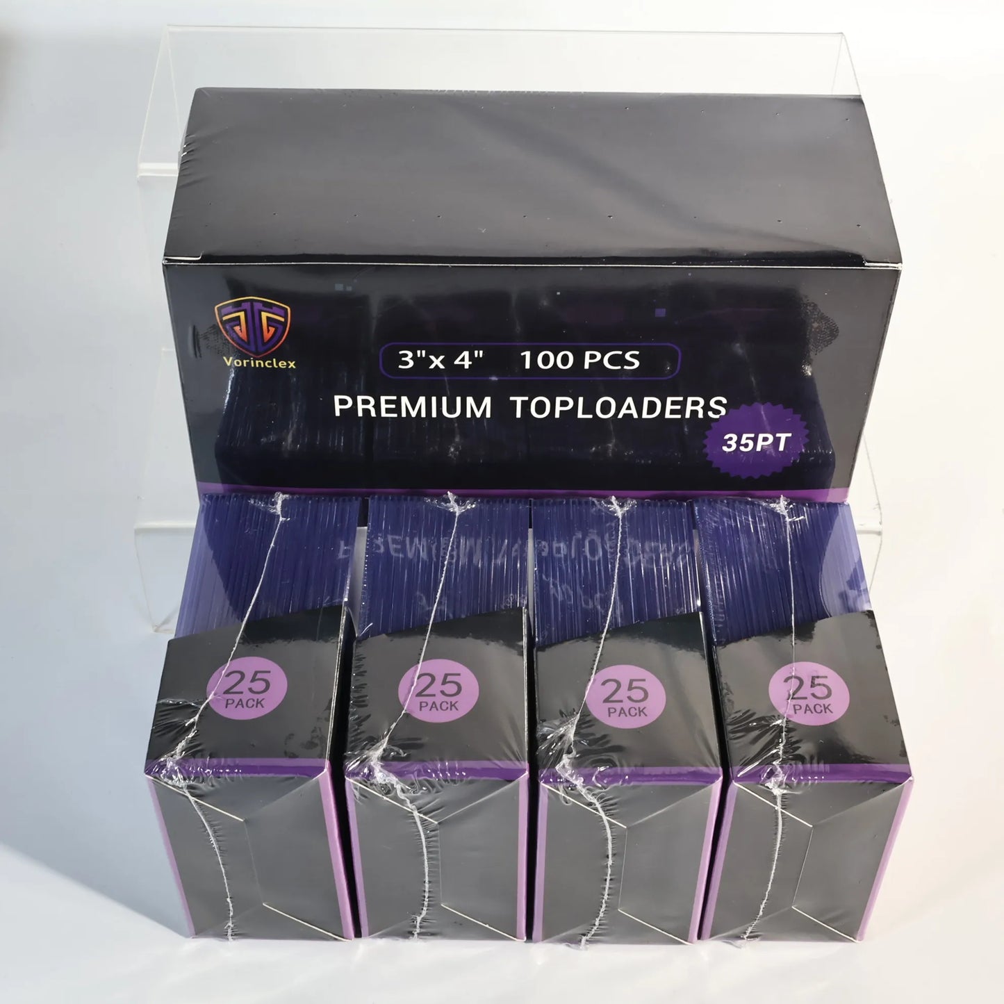 35PT Premium Toploader Card for Trading Sports Football and Game Cards 25pcs/100pcs Premium Clear Sleeves Card Holders