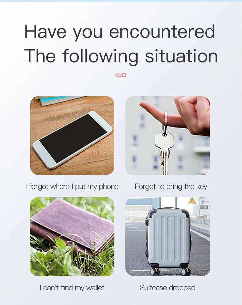 Mini GPS Tracker Device Anti-Lost Reminder For Pet Kids Bag Key Wallet Smart Bluetooth Connected Android App Locator Accessories