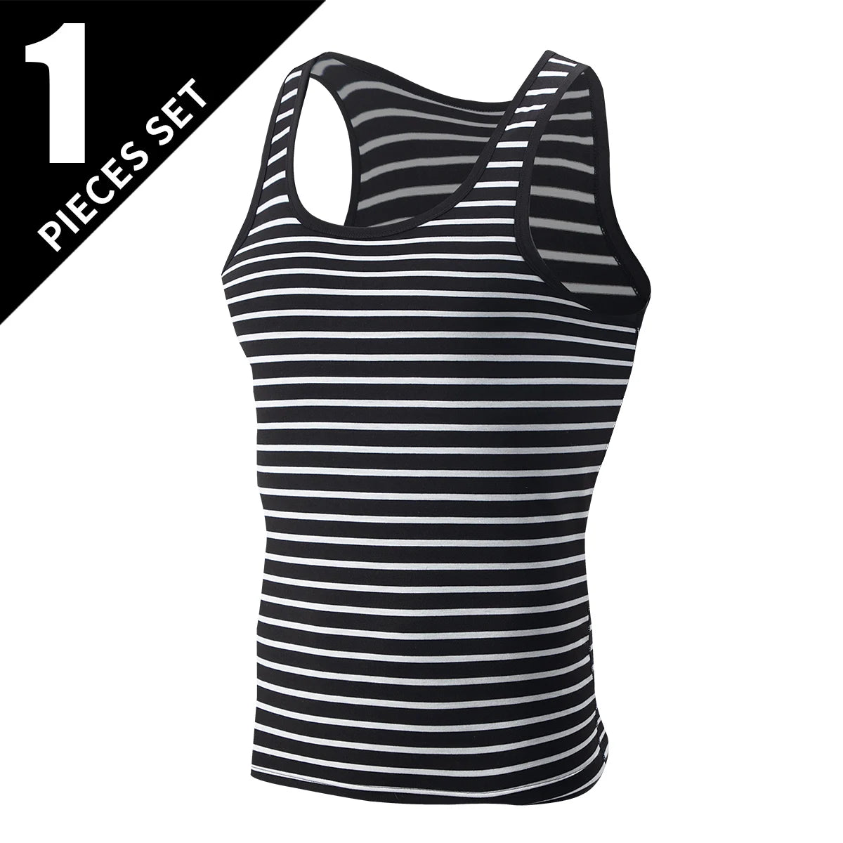 1/3 Men's Tank Top Four Seasons Black and White Solid Color Narrow Shoulder Casual Sports Fitness Comfortable Home Top Trendy