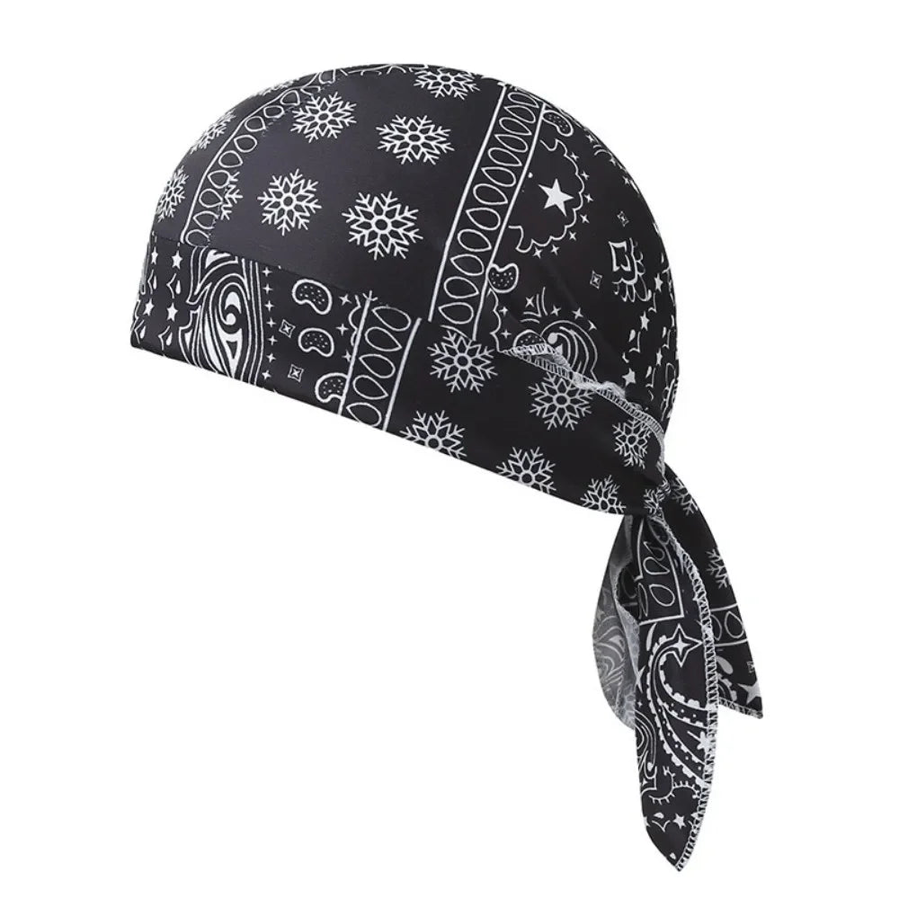 Men Women Quick Dry Headscarf Cotton Pirate Hat Outdoor Sport Cycling Bandana Sweat Absorbant Cancer Chemo Cap Muslim Turban