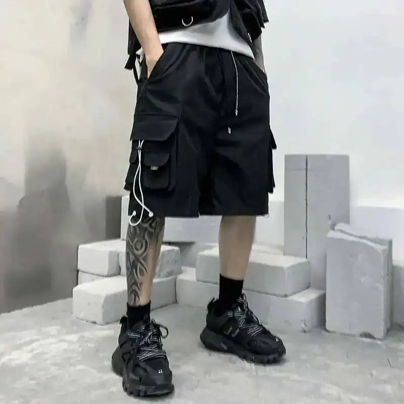 HKSH Summer Men's Workwear Shorts Trendy Brand Ins High Street Loose Outerwear Knee-length Pants Trendy Straight Pockets HK0673