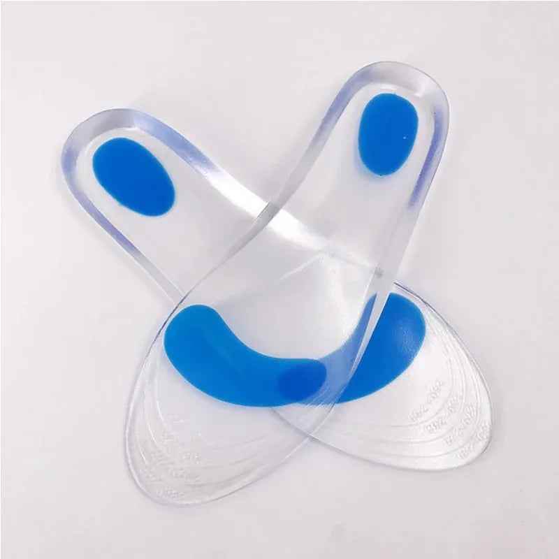 Silicone Gel Medical Insoles for Shoes Men Women Flat Foot Arch Support Orthopedic Insoles for Plantar Fasciitis Relief Shoe Pad