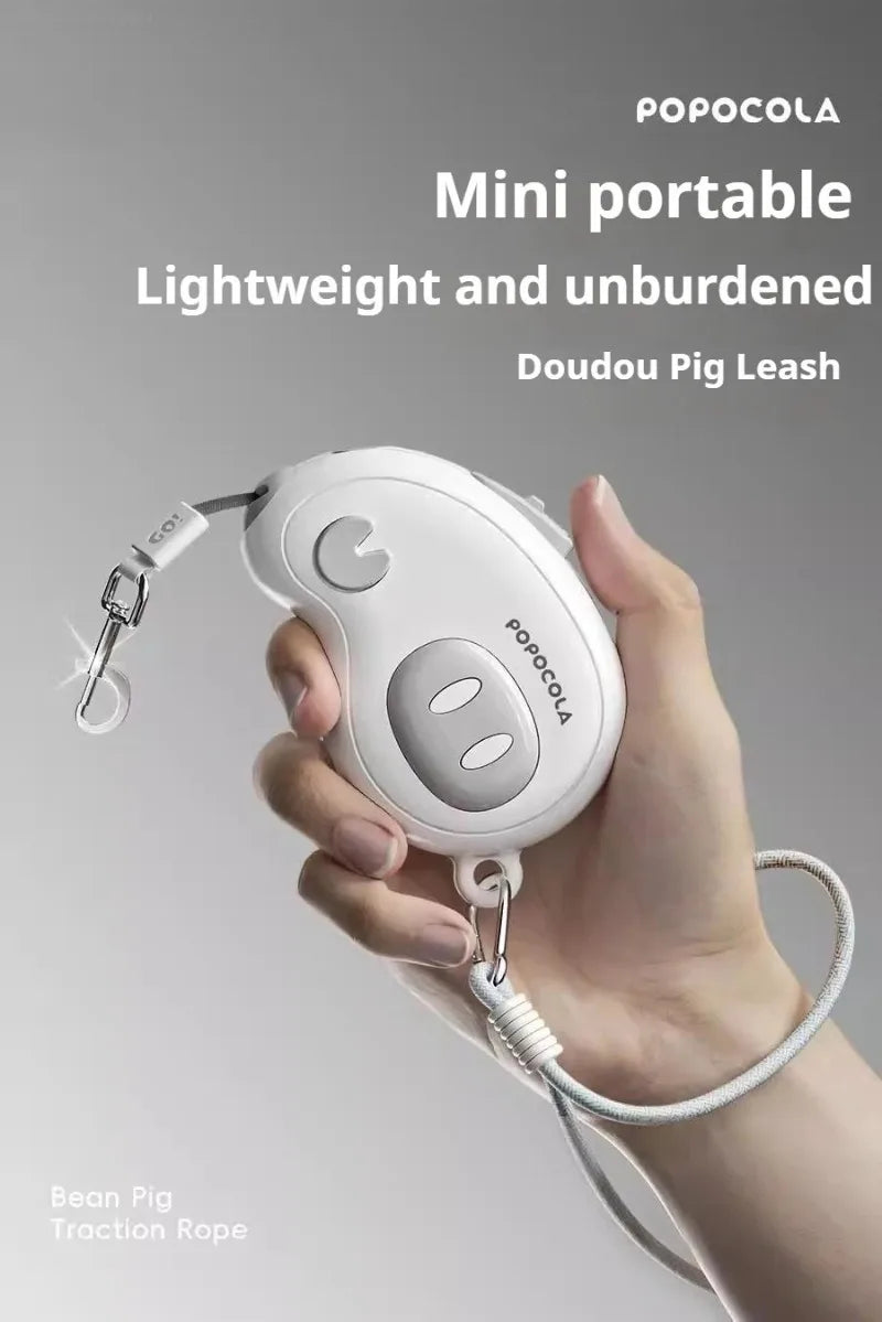 POPO Pet Mini Automatic Retractable Traction For Outdoor Walking Small Dogs Traction Rope Lightweight Dog Walking Rope Pet Items
