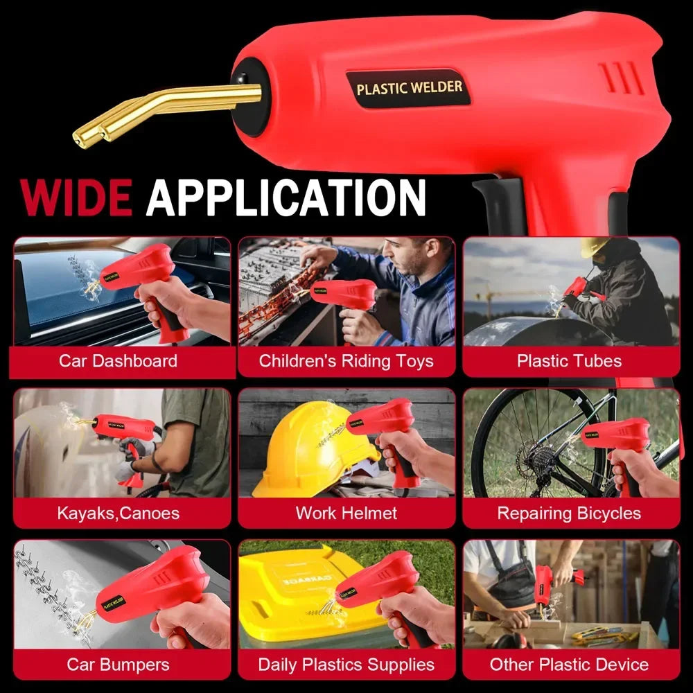 Besper 200W Plastic Welder, 2in1 Plastic Welding Kit Plastic Repair Welder Hot Stapler Soldering Gun Car Bumper Plastic Repair