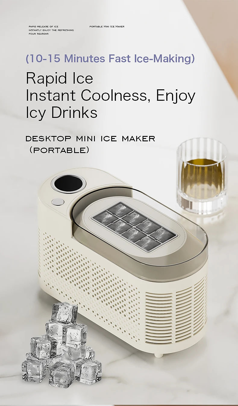Small Ice Maker Mini Convenient Home Dormitory Office Camping Portable Ice Automatic Ice Making Box ice machine 110V/220V