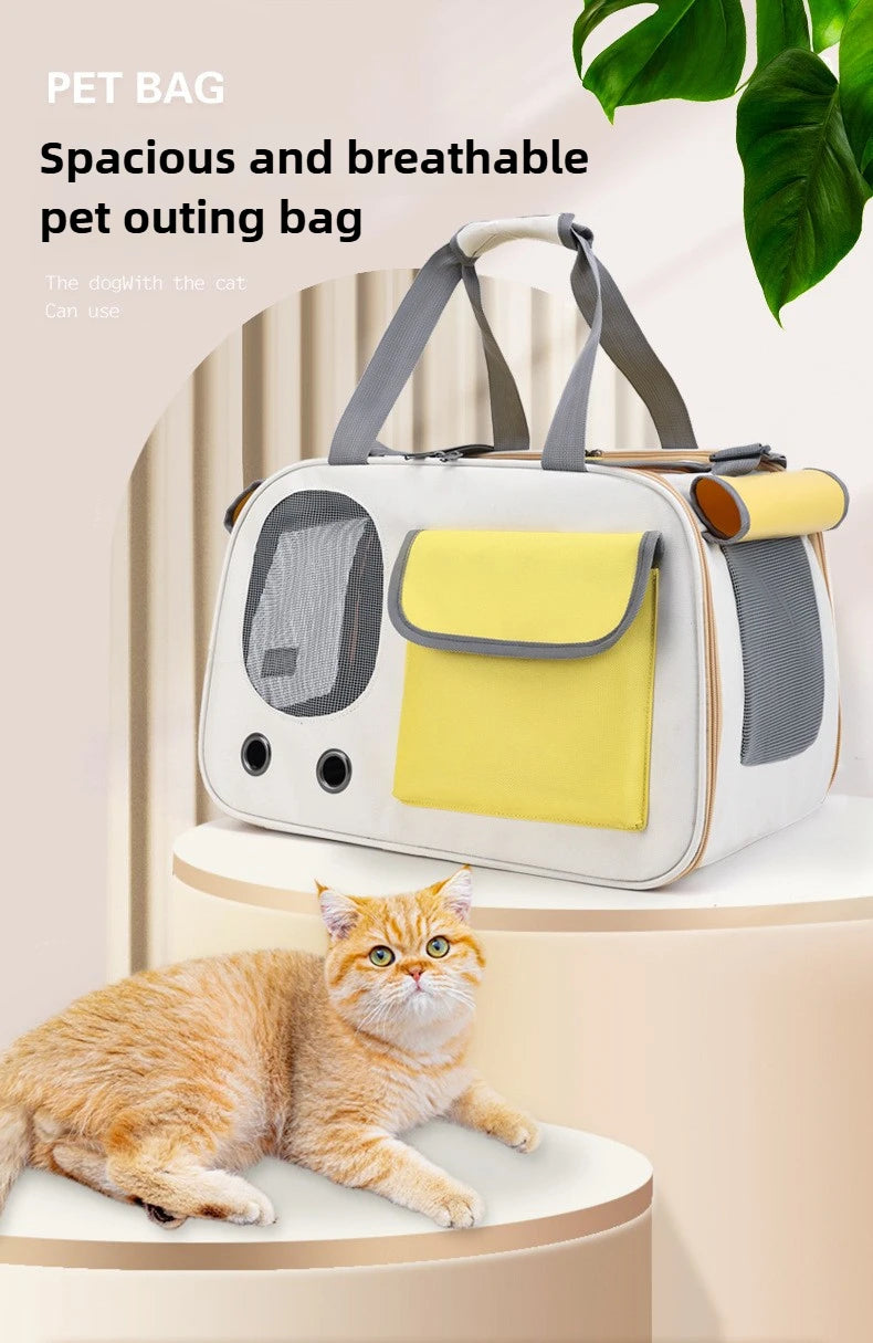 1Pcs Portable Pet Carrier Cat Bag For Cats And Dogs Ideal For Travel And Outdoor Activities Suitable For Cats And Small Dogs