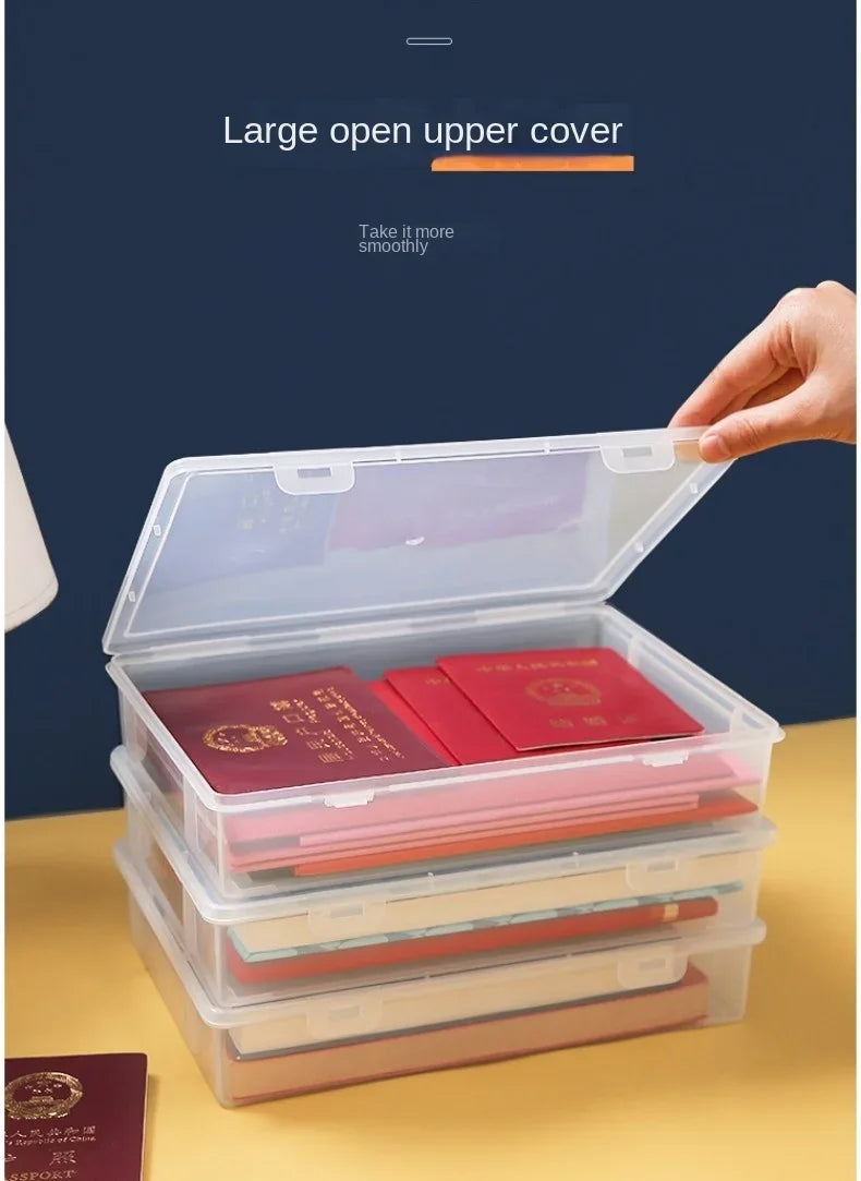Document Organizer Organized Storage Box Simplicity Certificate File Container Dust Proof A4 Organizing Box Dropshipping