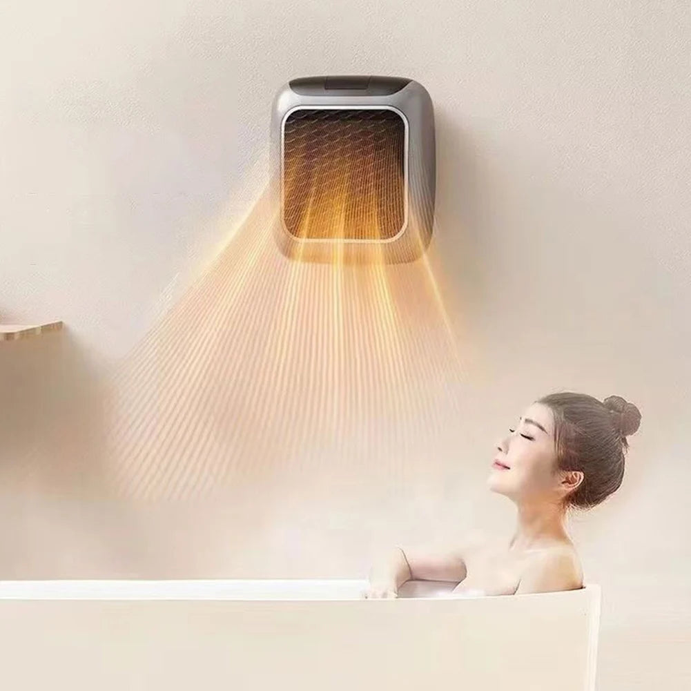 800W Portable Electric Heater EU Small Bathroom Fast Heating Fans Bedroom Heater Home Use Warming Device with Remote Control