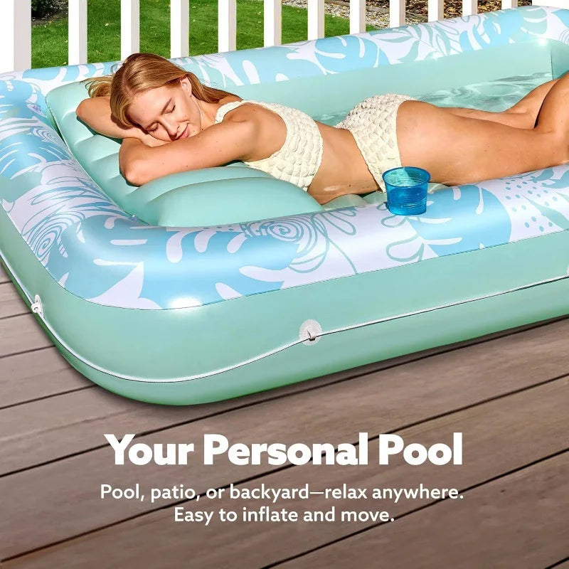 Adult Inflatable Tanning Pool Lounger Large Bathtub Water Bed Cross-Border in Stock for Relaxation And Sunbathing