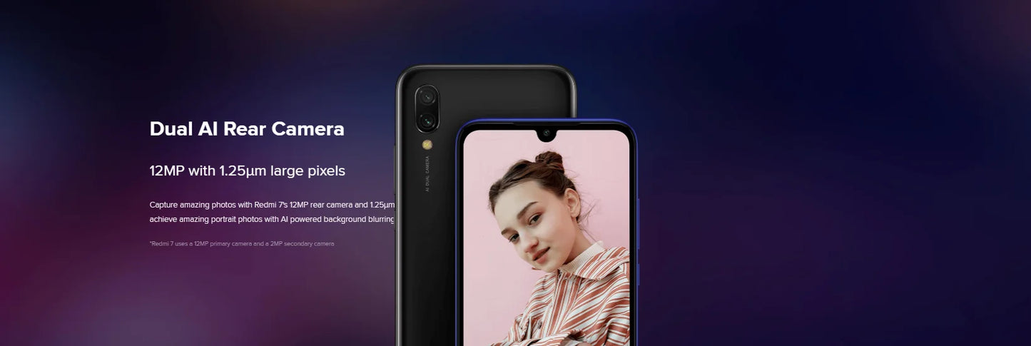 Global firmware Xiaomi Redmi 7 smartphone Dual Camera Dual SIM Solt Cellphone Android  used phone