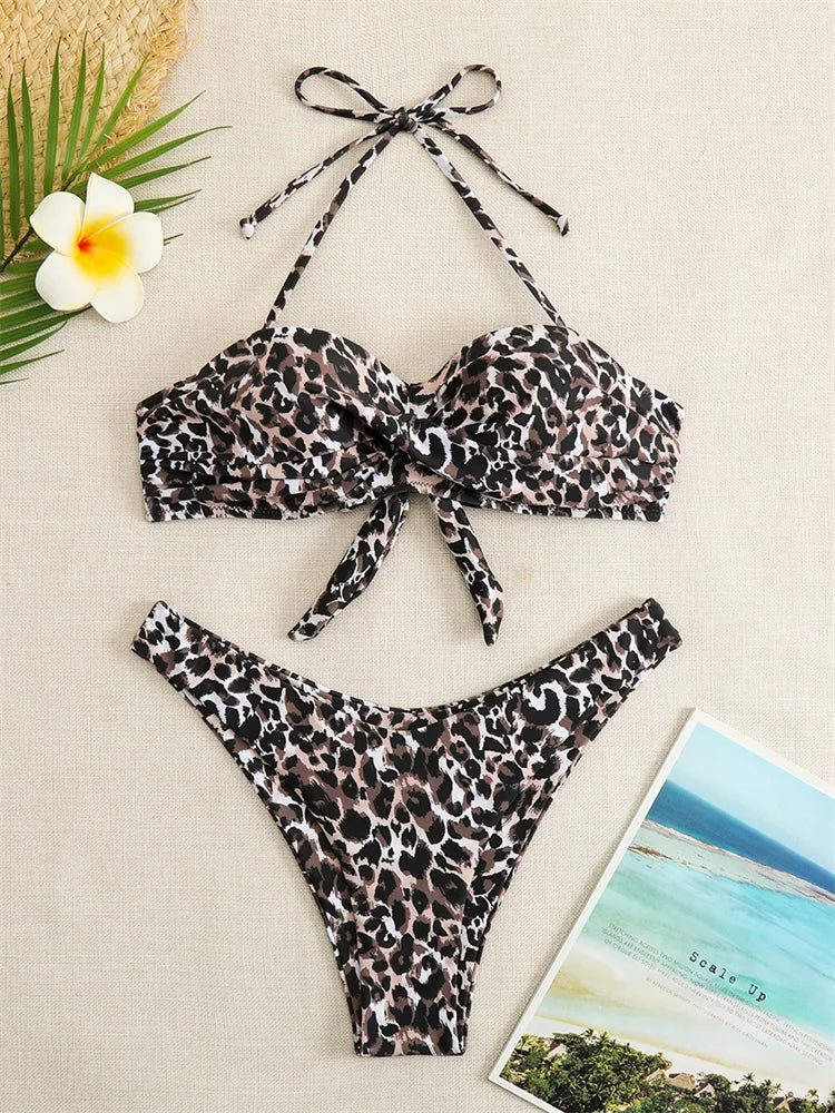 Bikini Swimsuit Women Swimwear 2026 New Solid Push Up Bikinis Set High Waist Thong Bathing Suit Two Pieces Swimming Suits Female