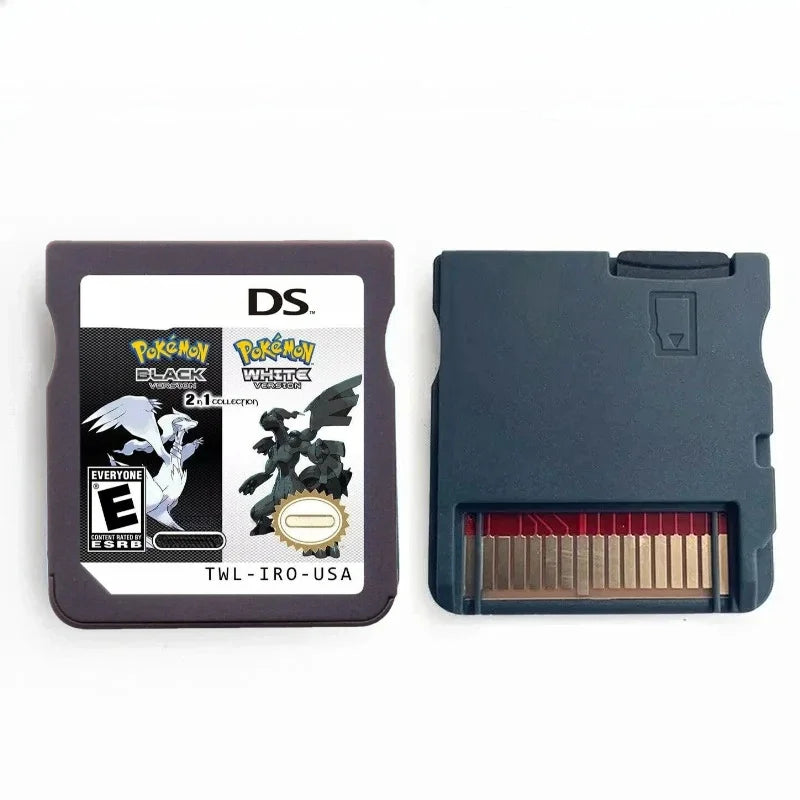 NDS Game Card ，Pokémon Games 2in1, 3in1, 4in1，SoulSilver+ HeartGold，black2 + White2，English Game Cartridge