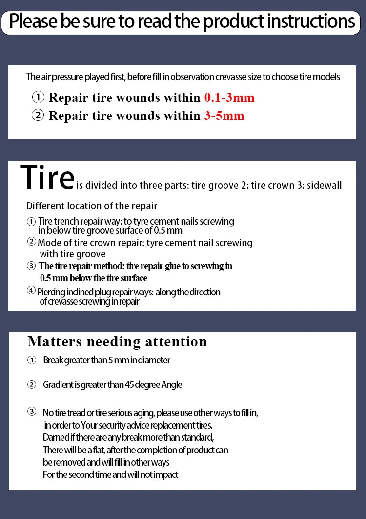 Car Motorcycle Vacuum Tyre Repair Nails 10-60pcs Truck Scooter Bike Tire Puncture Repair Tools Rubber Metal Nails Accessories