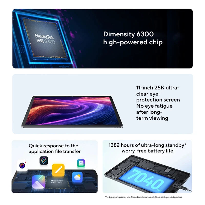 Original Lenovo Xiaoxin Pad 11 2025 Tablet  CN Version MediaTek Dimensity 6300 11" 2.5K Screen 7040mAh WIFI Android Tab PC Pad