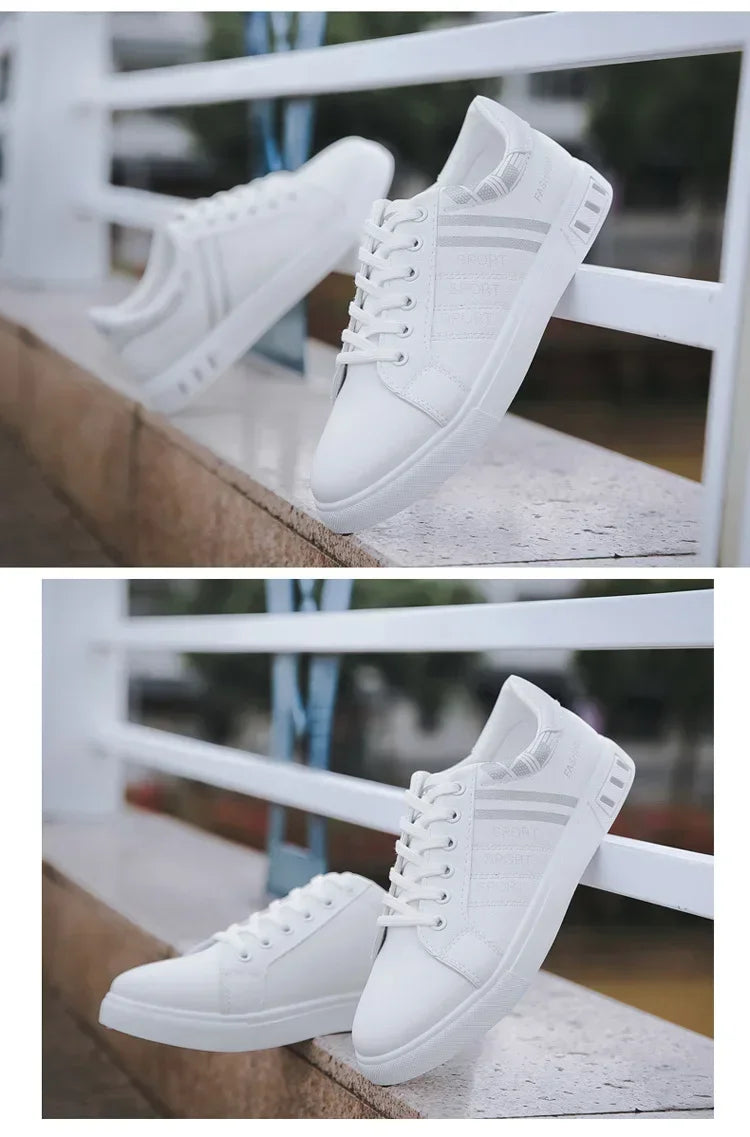 Summer Men Sneakers Casual Vulcanized Shoes Lightweight Breathable Flat White Luxury Shoes for Men Tenis Shoes Tênis Masculino