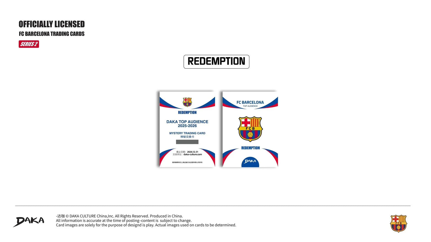Genuine Daka 2025-26 Top Audience Series Internazionale Milano Real Madrid Barcelona Collection Card Football Club Official Box