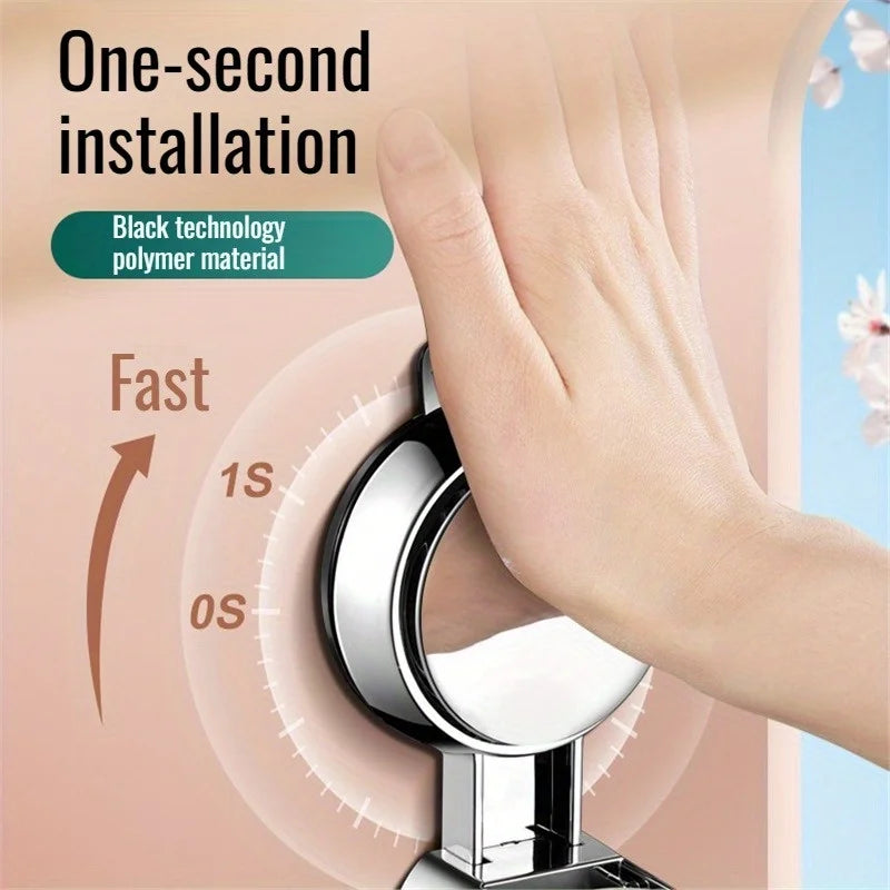 Bath Shower Holder Support Mural Douche Suction Cup Adjustable Handheld Wall Mounted Large Shower Head Supports Relocatable