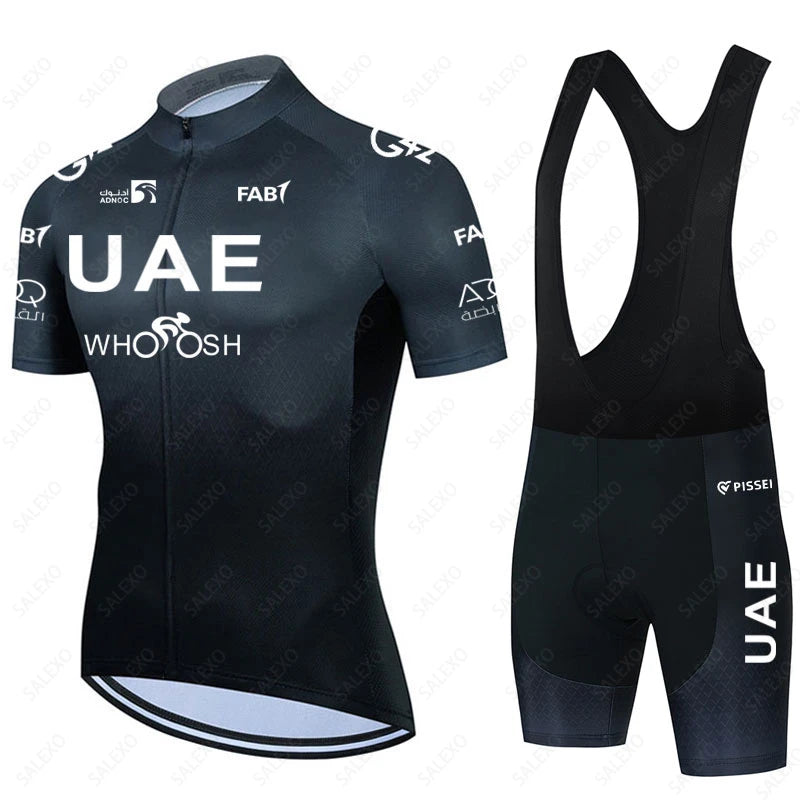 2023 Uae Team Cycling Jersey Set 19D Bike Shorts Set Men Summer MTB Ropa Ciclismo Short Sleeve Bicycle Shirts Maillot Clothing