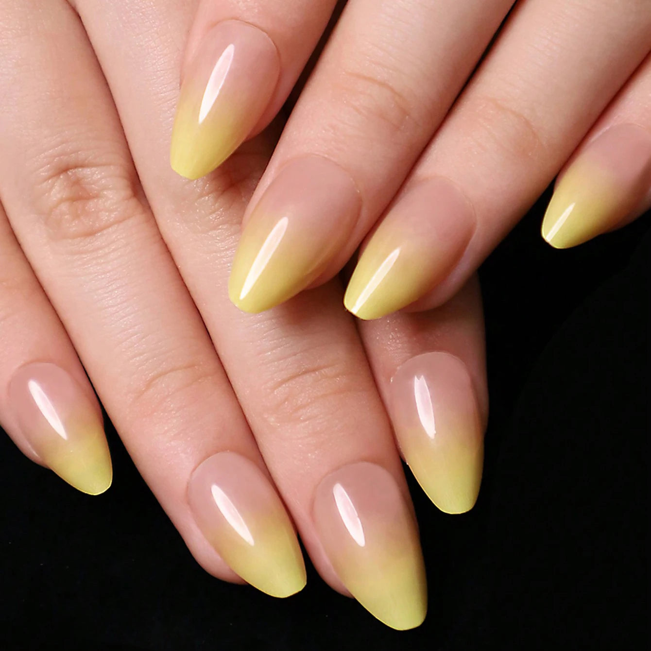 24PCS Almond Press on Nails Medium Fake Nails with Pink Bow Designs Glue on Nails Glossy Acrylic False Nails As Women Girls Fift