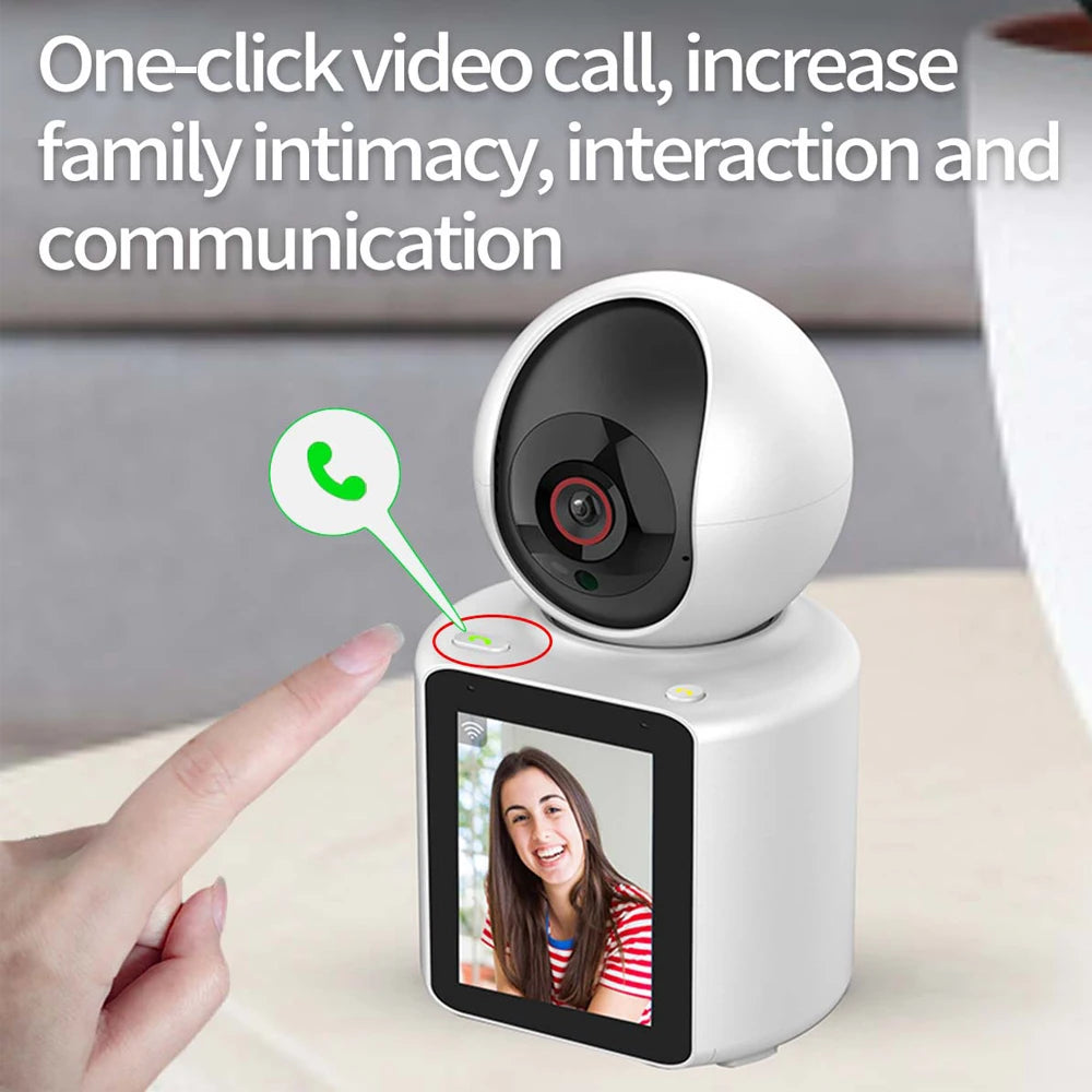 Security WIFI Camera with Screen Watch 1080P Two-way Audio Video Calling PTZ Home CCTV Surveillance Wi-Fi Baby Monitor Camera