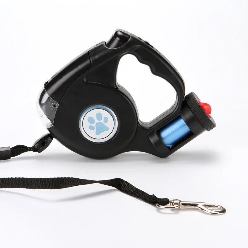 Pet Leash for Dogs Cats Night Travel Safety Pet Traction Rope 4.5M Dog Accessories Multifunctional Pet Leash With Garbage Bag