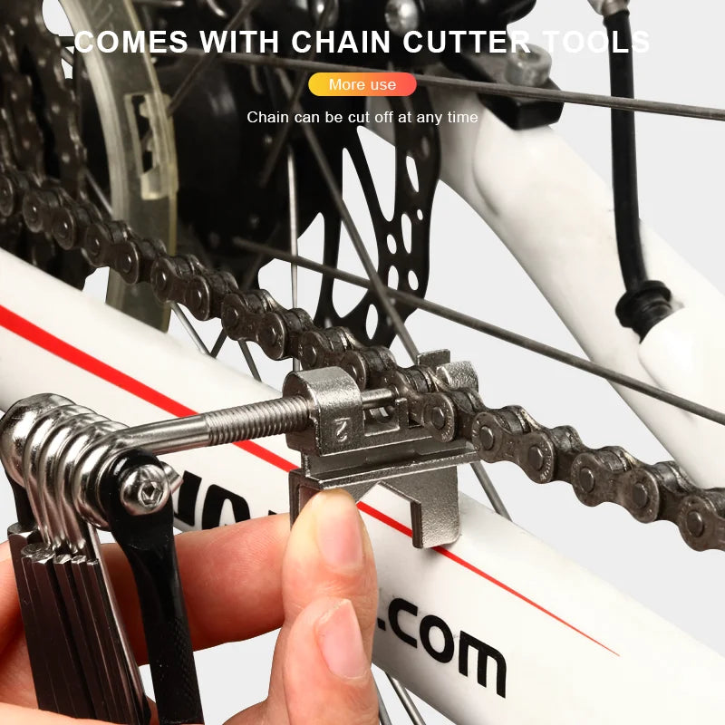 RIDERACE Bicycle Multi Tool Chain Splitter Cutter Multifunction For MTB Mountain Road Bike Wrench Screwdriver Repair Multitool